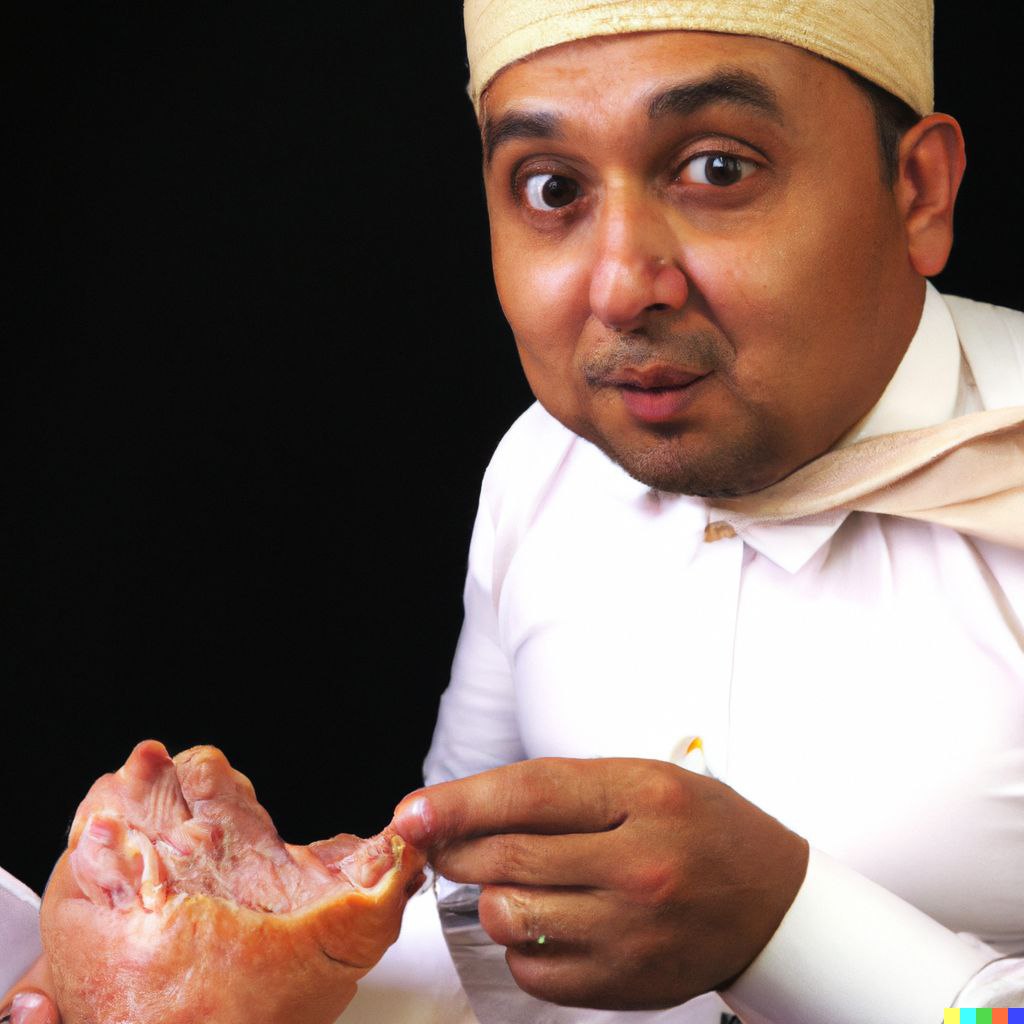 Muhammad eating pork 3