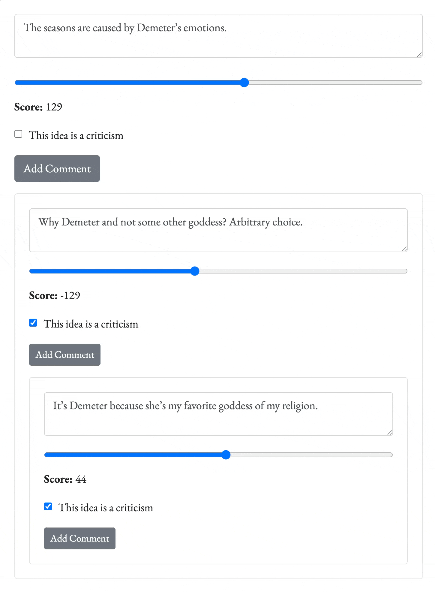 Nested-slider weirdness