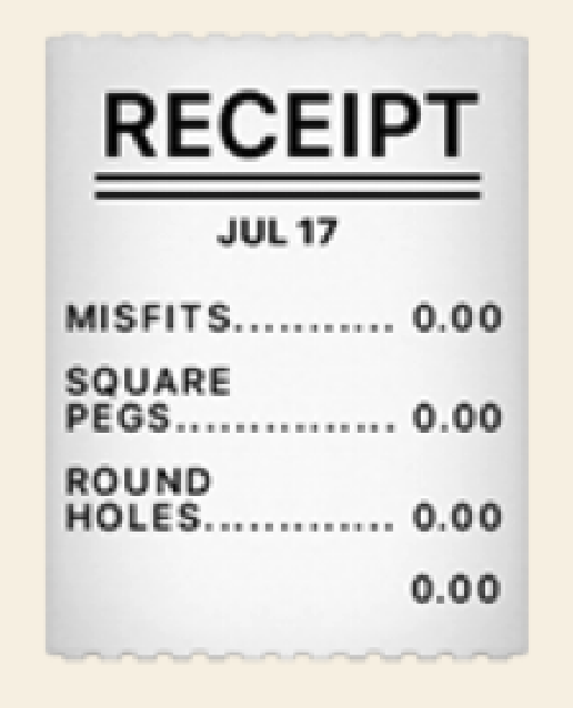 Receipt emoji’s “square pegs” and “round holes”